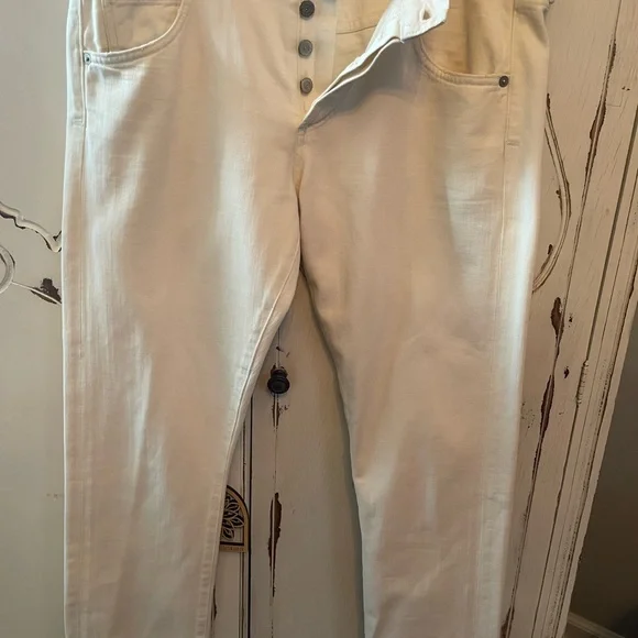 Citizens Of Humanity White Cropped Boyfriend Jeans - Picture 2 of 6